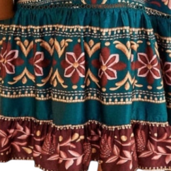 Farm Rio Teal Seashell maxi dress NWT - Picture 9 of 11